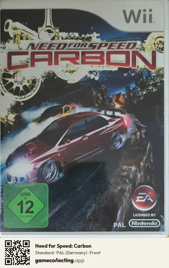 Need for Speed: Carbon Nintendo Wii, Germany box front