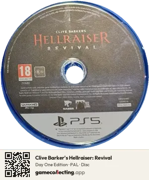 Clive Barker's Hellraiser: Revival PlayStation 5, PAL disc