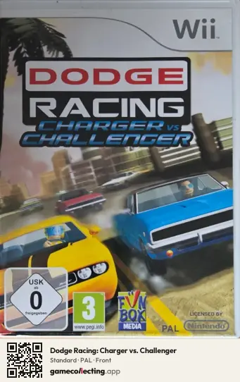 Dodge Racing: Charger vs. Challenger Nintendo Wii, PAL box front