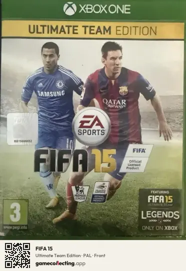 FIFA 15 Xbox One, PAL box front