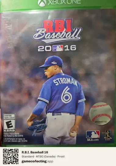 R.B.I. Baseball 16 Xbox One, Canada box front
