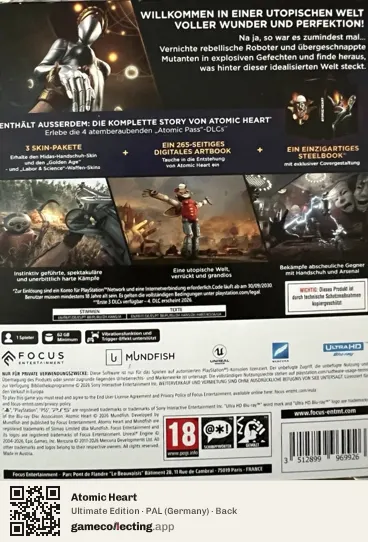 Atomic Heart PlayStation 5, Germany box back