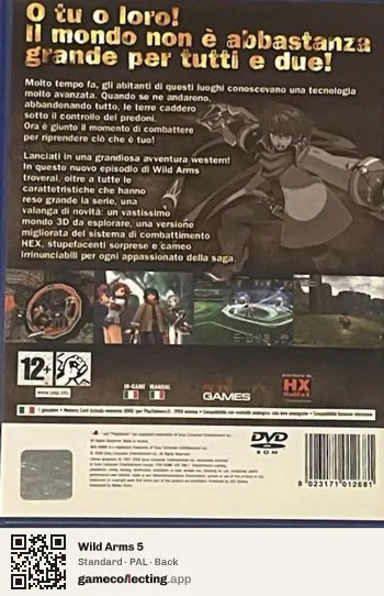 Wild Arms 5 PlayStation 2, PAL box back