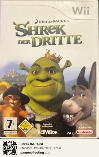 Shrek the Third Nintendo Wii, Germany box front