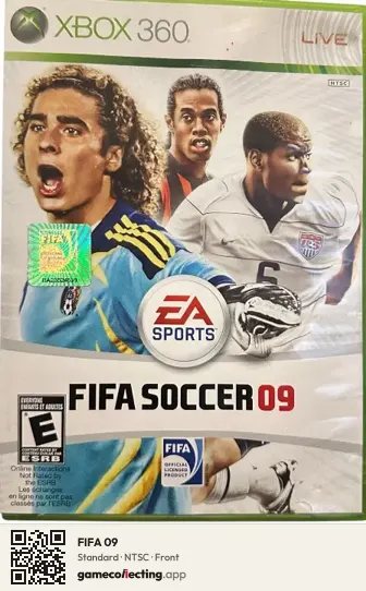 FIFA 09 Xbox 360, NTSC box front