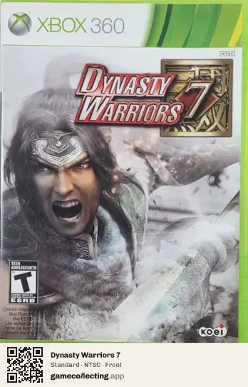Dynasty Warriors 7 Xbox 360, NTSC box front