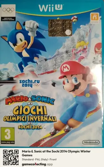 Mario & Sonic at the Sochi 2014 Olympic Winter Games Nintendo Wii U, Italy box front