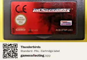 Thunderbirds Game Boy Advance, PAL cartridge label