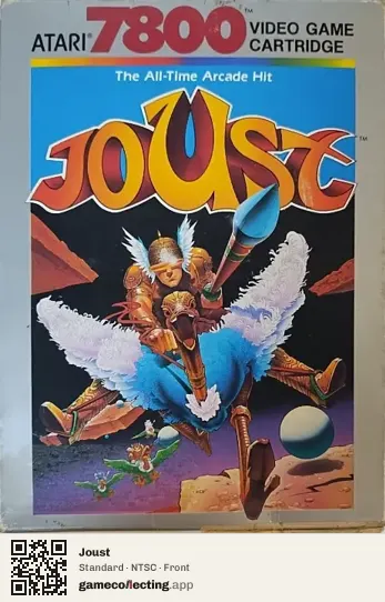 Joust Atari 7800, NTSC box front