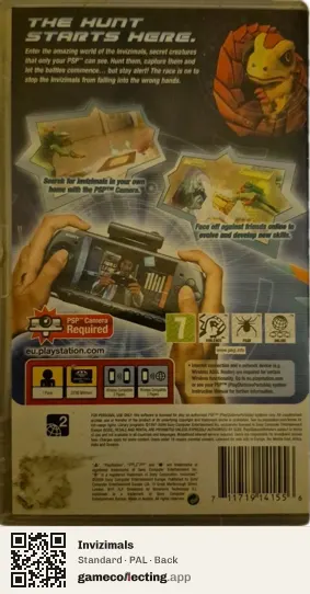 Invizimals PlayStation Portable, PAL box back