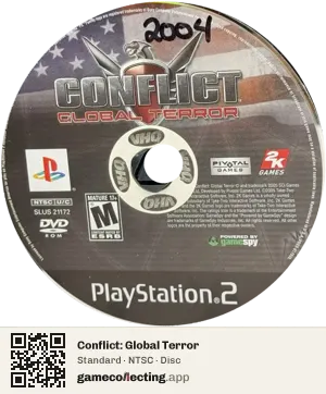 Conflict: Global Terror PlayStation 2, NTSC disc