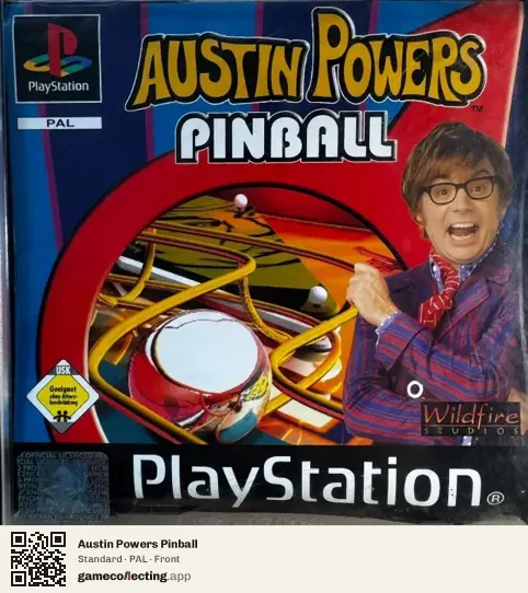 Austin Powers Pinball PlayStation, PAL box front