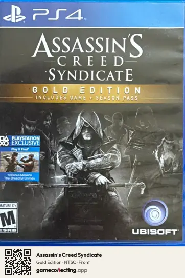 Assassin's Creed Syndicate PlayStation 4, NTSC box front