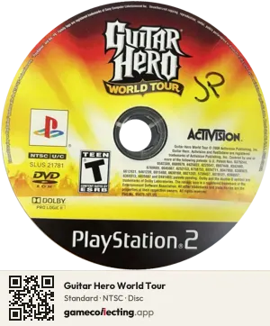 Guitar Hero World Tour PlayStation 2, NTSC disc