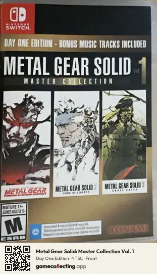 Metal Gear Solid: Master Collection Vol. 1 Nintendo Switch, NTSC box front