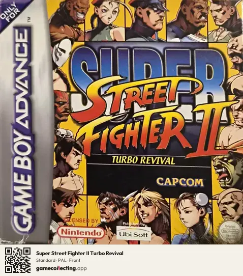 Super Street Fighter II Turbo Revival Game Boy Advance, PAL box front