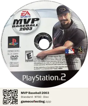 MVP Baseball 2003 PlayStation 2, NTSC disc