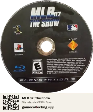 MLB 07: The Show PlayStation 3, NTSC disc
