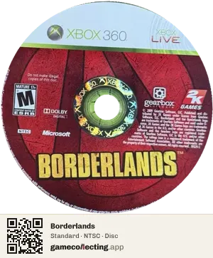 Borderlands Xbox 360, NTSC disc