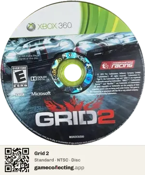 Grid 2 Xbox 360, NTSC disc