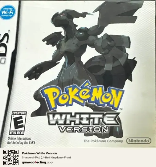 Pokémon White Version Nintendo DS, United Kingdom box front