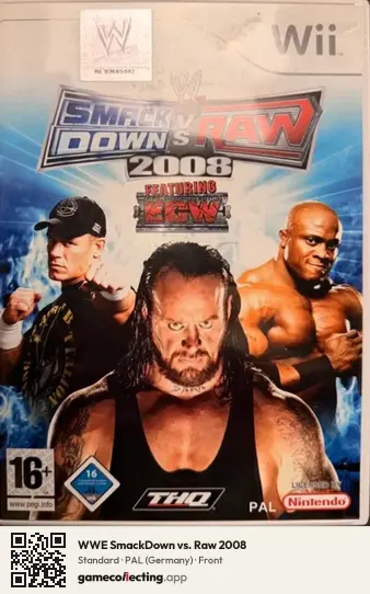 WWE SmackDown vs. Raw 2008 Nintendo Wii, Germany box front