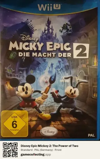 Disney Epic Mickey 2: The Power of Two Nintendo Wii U, Germany box front