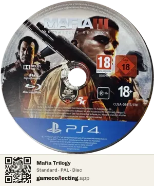 Mafia Trilogy PlayStation 4, PAL disc