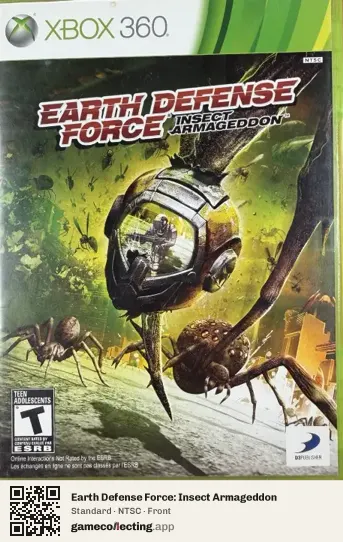 Earth Defense Force: Insect Armageddon Xbox 360, NTSC box front