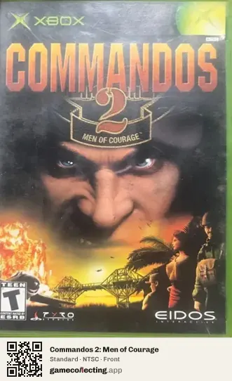 Commandos 2: Men of Courage Xbox, NTSC box front