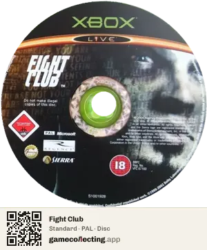 Fight Club Xbox, PAL disc