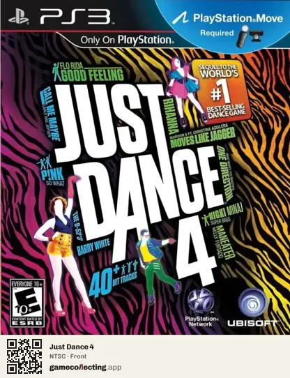 Just Dance 4 PlayStation 3, NTSC box front