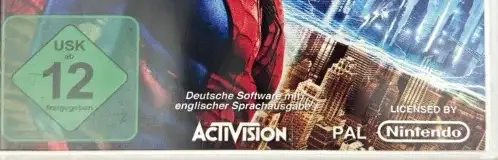 Spider-Man: Edge of Time, the USK square on its front