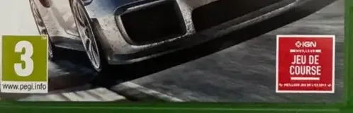 Forza Motorsport 7, the PEGI square on its front
