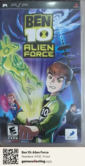 Ben 10: Alien Force PlayStation Portable, NTSC box front