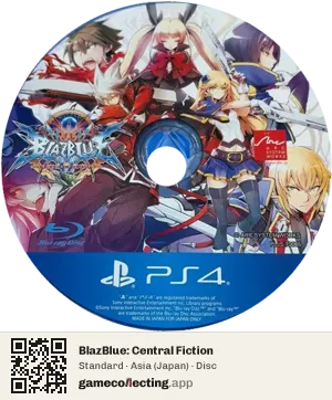 BlazBlue: Central Fiction PlayStation 4, Asia disc