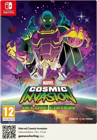 Marvel Cosmic Invasion Nintendo Switch, PAL box front
