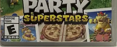 Mario Party Superstars, the ESRB box on its front
