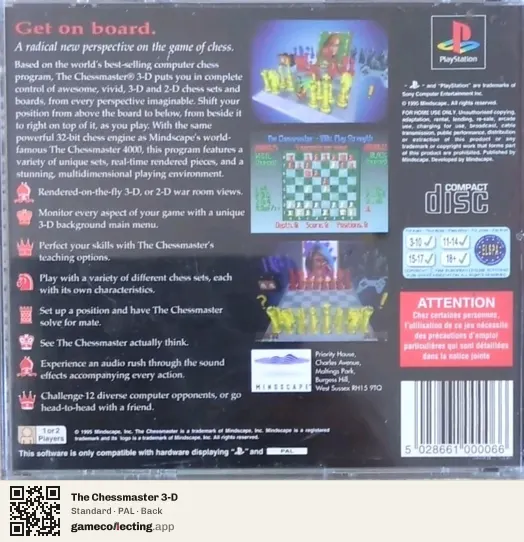The Chessmaster 3-D PlayStation, PAL box back