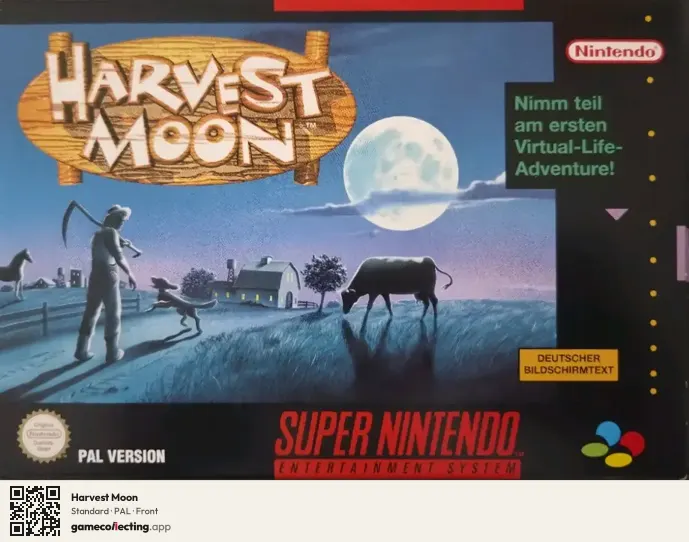 Harvest Moon Super Nintendo Entertainment System, PAL box front