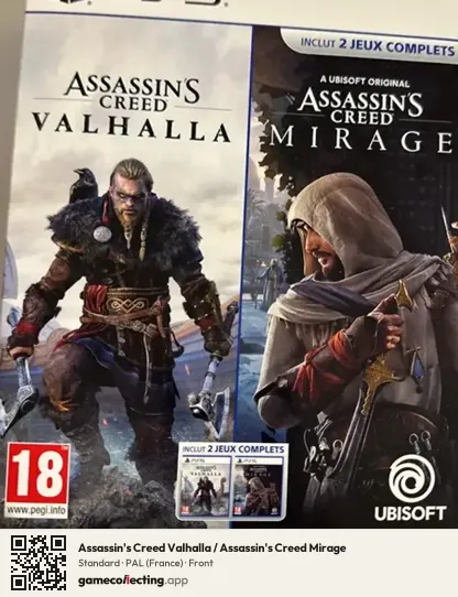Assassin's Creed Valhalla / Assassin's Creed Mirage PlayStation 5, France box front