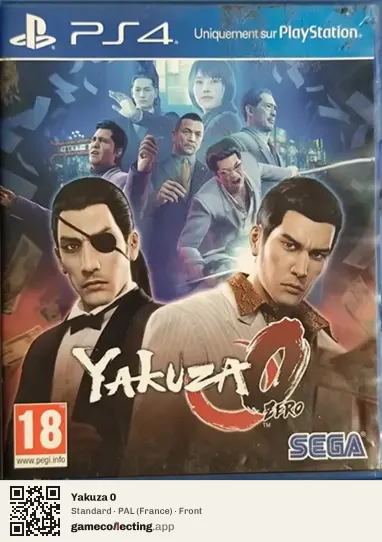 Yakuza 0 PlayStation 4, France box front