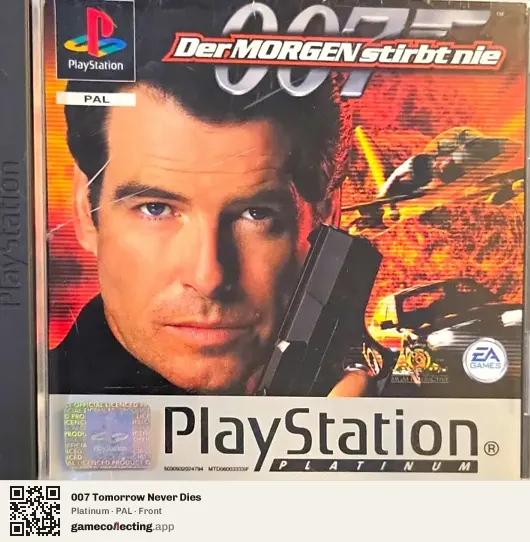 007 Tomorrow Never Dies PlayStation, PAL box front