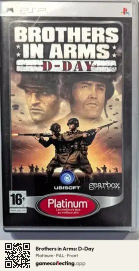 Brothers in Arms: D-Day PlayStation Portable, PAL box front