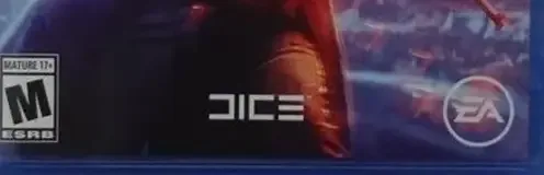 Battlefield V, the ESRB box on its front