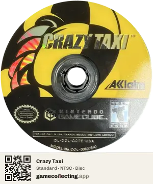Crazy Taxi Nintendo GameCube, NTSC disc