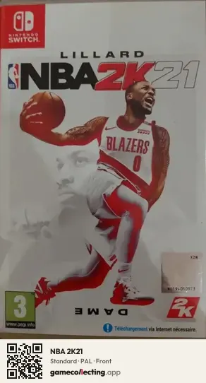 NBA 2K21 Nintendo Switch, PAL box front