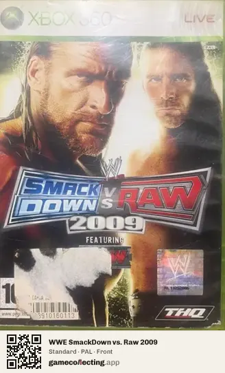 WWE SmackDown vs. Raw 2009 Xbox 360, PAL box front