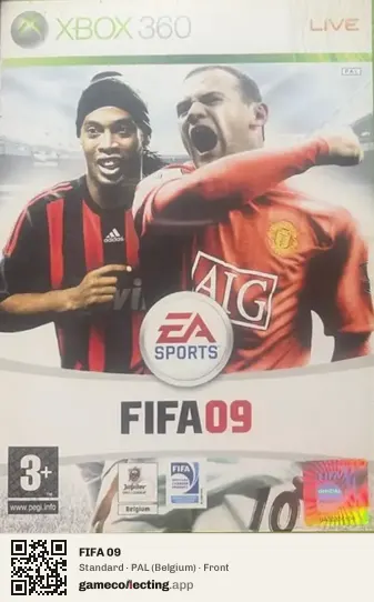 FIFA 09 Xbox 360, Belgium box front