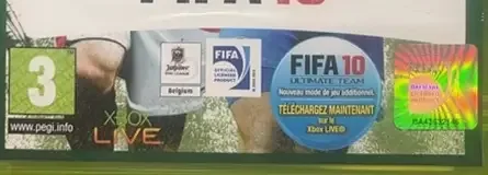 FIFA 10, the PEGI square on its front